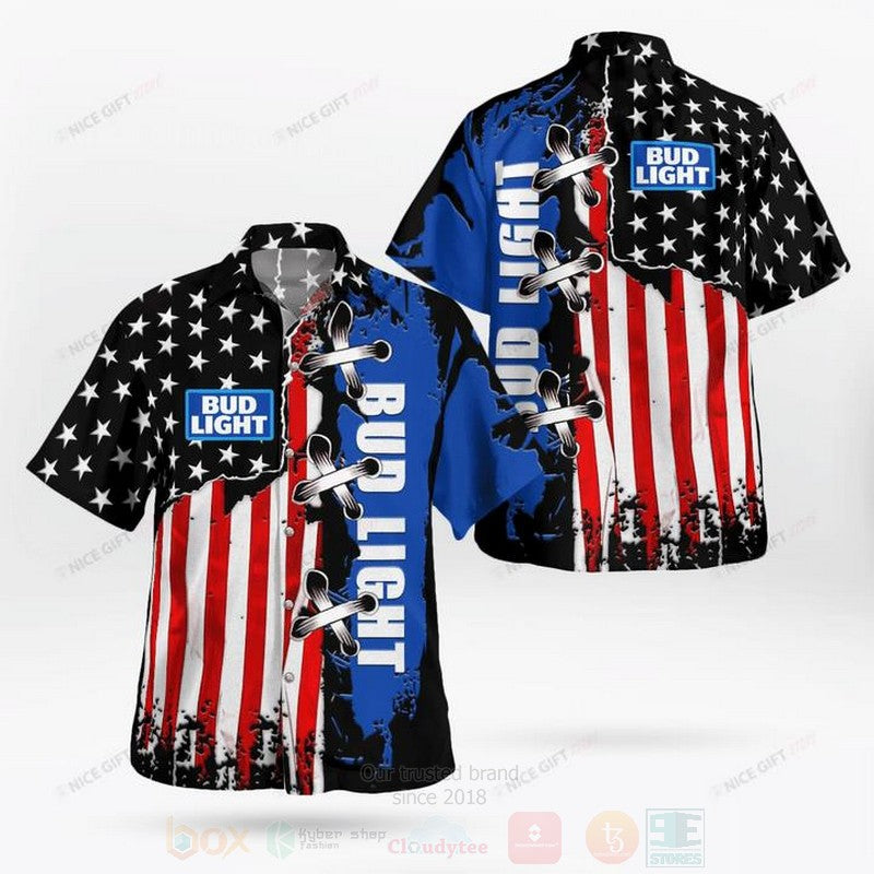 Bud Light Us Flag Hawaii Shirt Ha18782