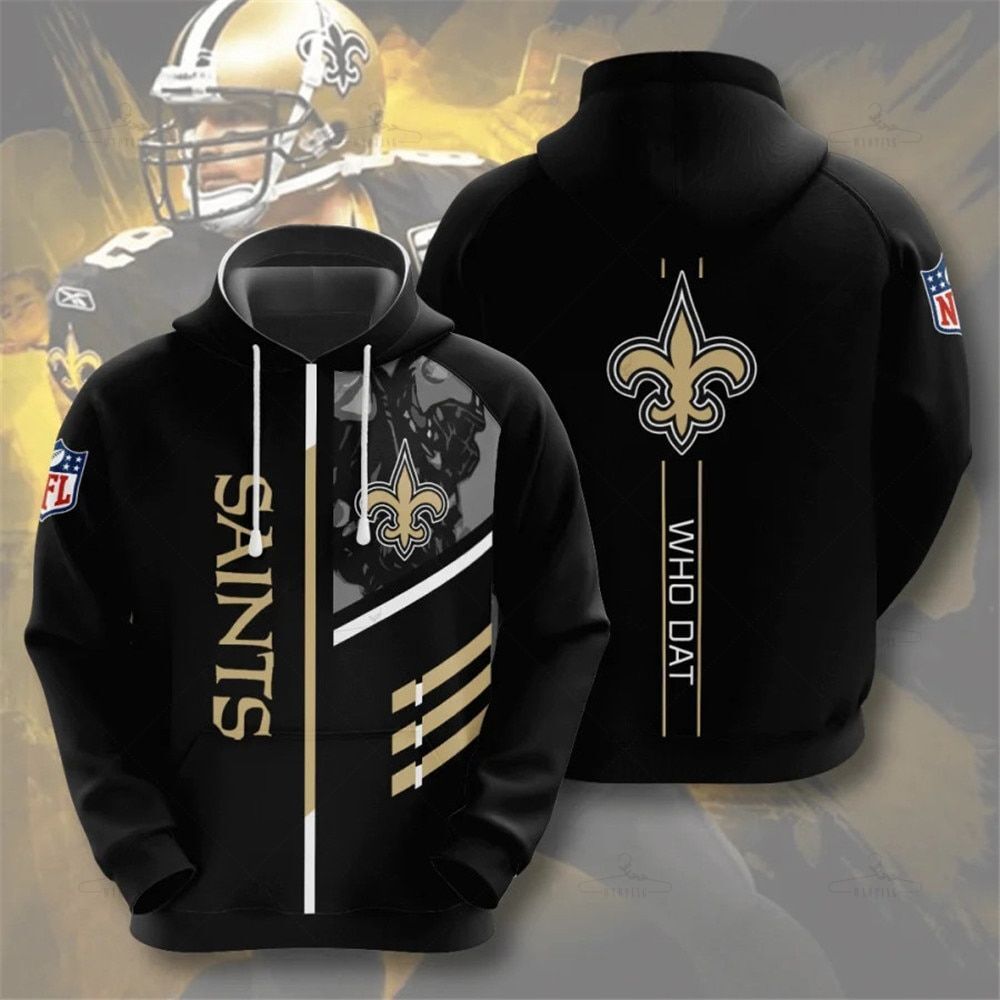 New Orleans Saints Hoodies 3 Lines Graphic Gift S