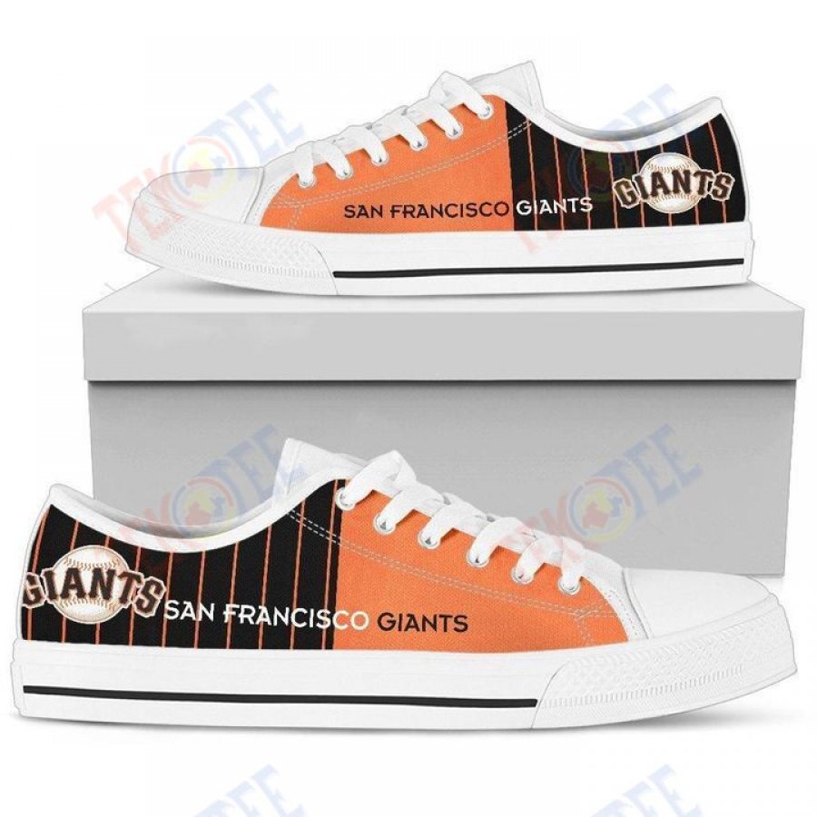 Mens Womens Simple Design Vertical Stripes San Francisco Giants Low Top Shoes Custom Print Footwear Converse Sneakers TMT698