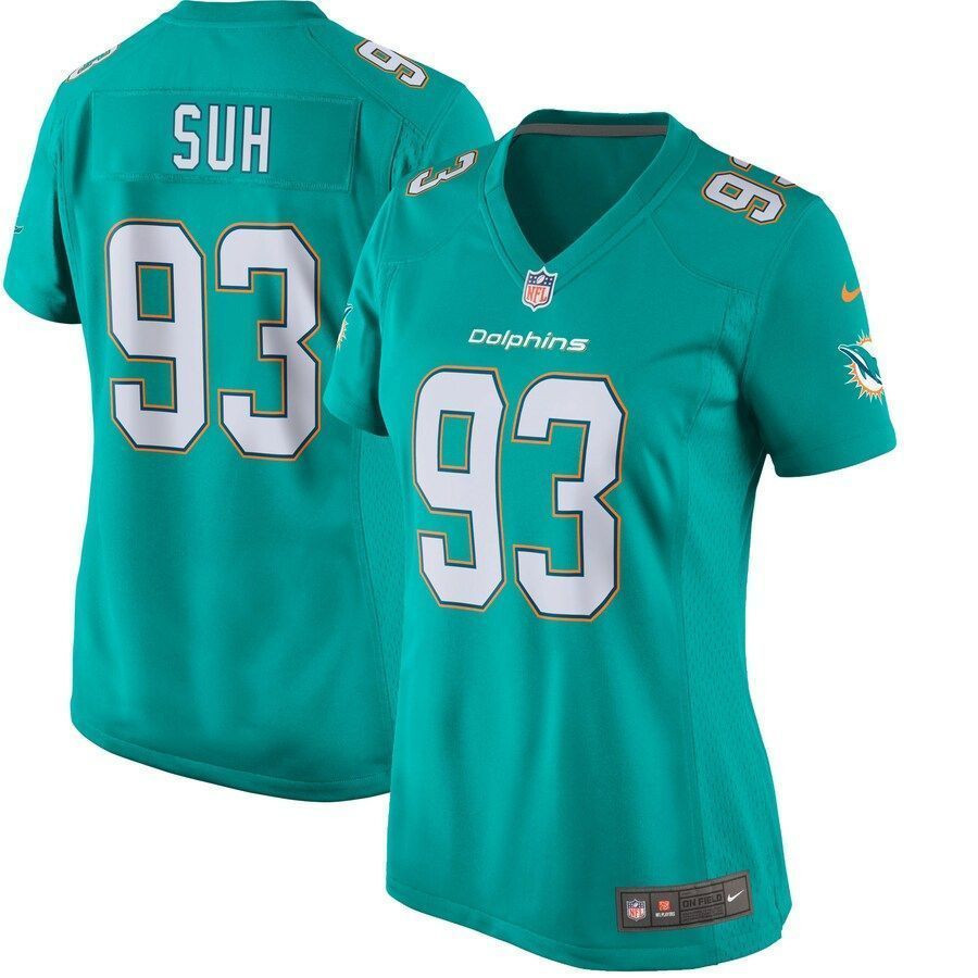 Ndamukong Suh Miami Dolphins Wogame Aqua 3D Jersey