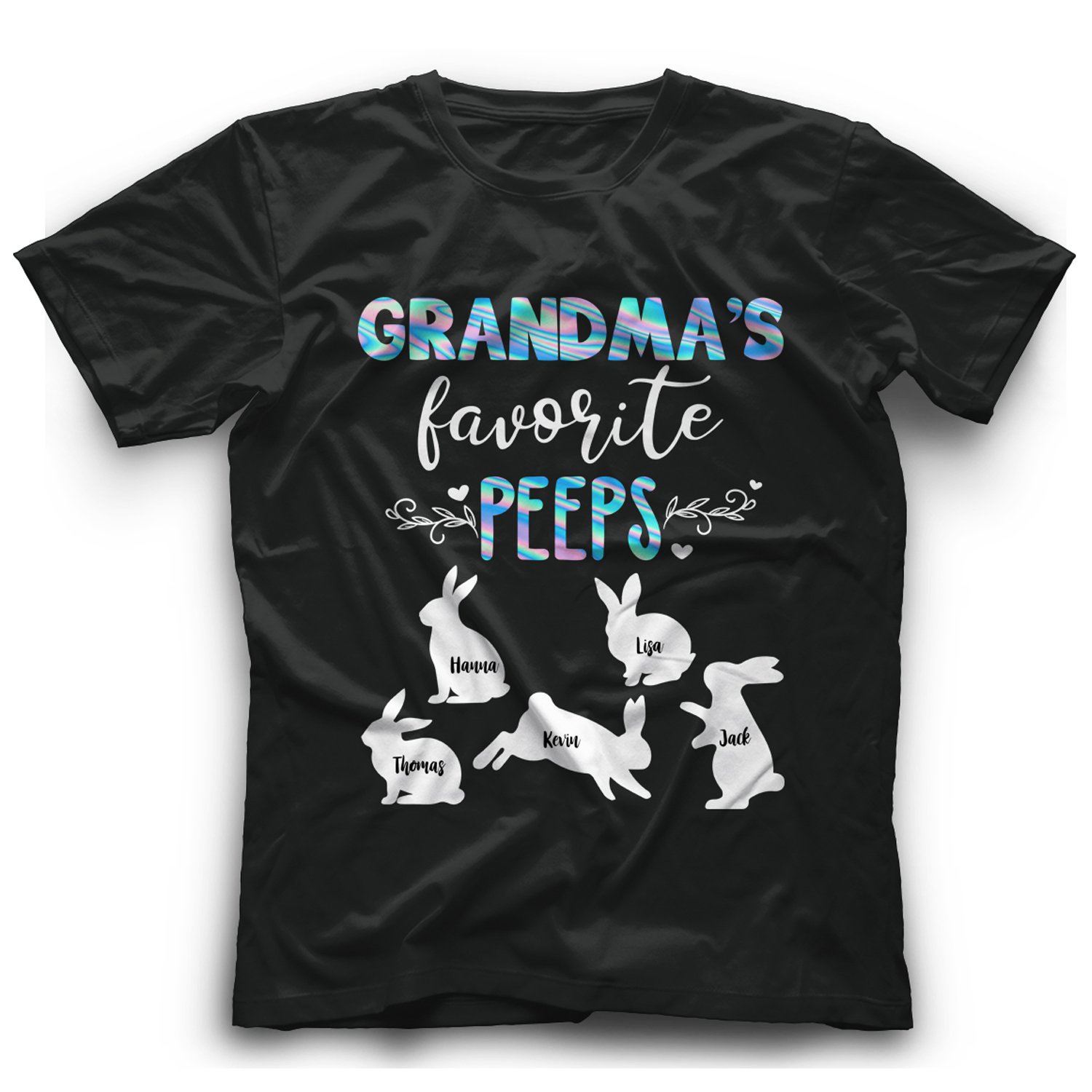 Personalized Unisex T Shirts unique mother’s day gift, meaningful motherhood day presents, birthday gift for grandmother rabbit lovers ideas from granddaughter & grandson grandkids – Grandma’s Favorite TY1503212 – PersonalizedWitch