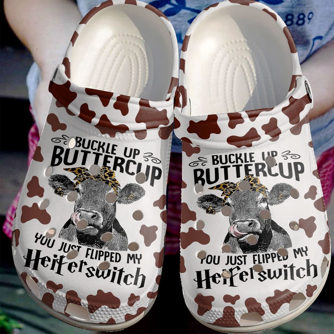 Cow Personalized Clog, Custom Name, Text, Color, Number Fashion Style For Women, Men, Kid, Print 3D Heifer Switch