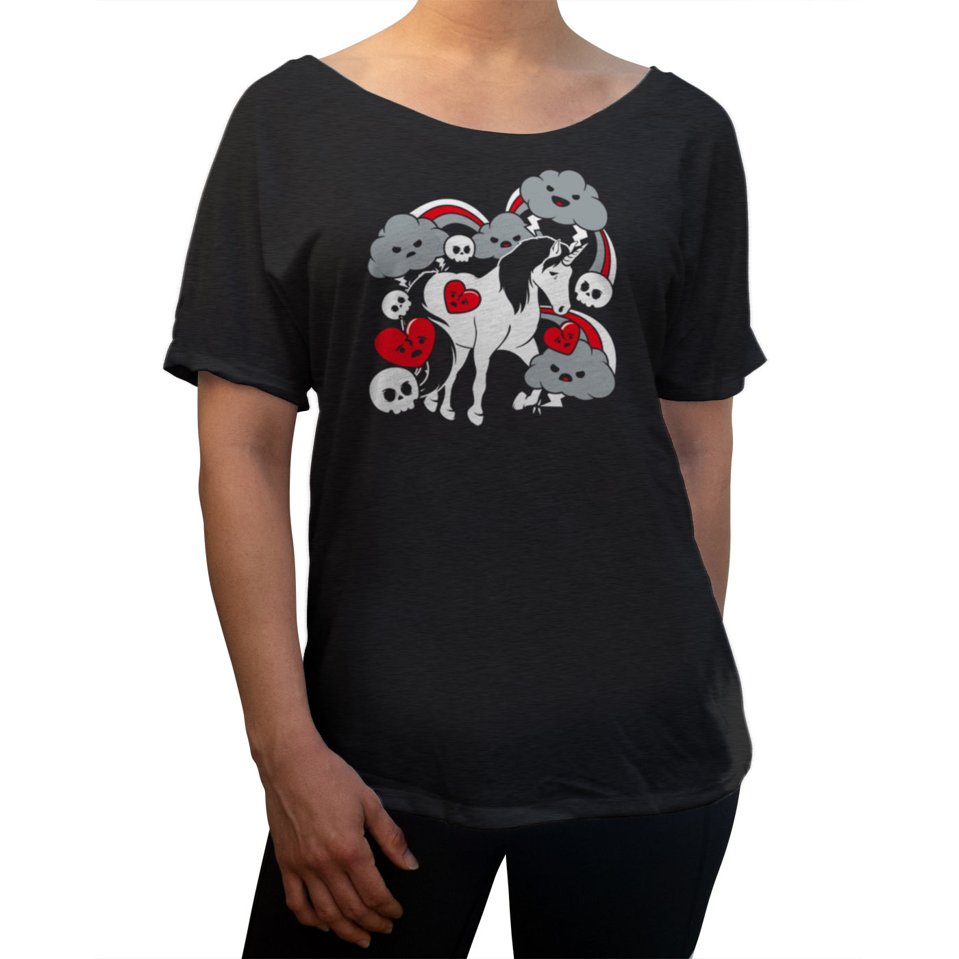 Women’S Unicorn Gloom Scoop Neck T-Shirt