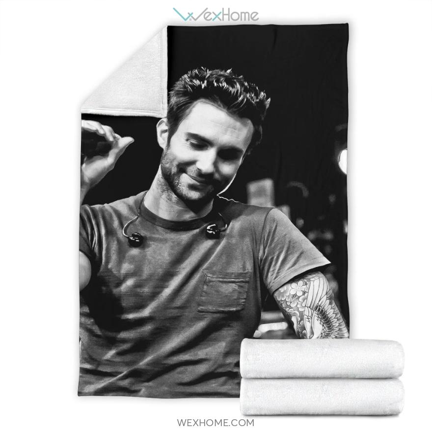 Adam Levine Maroon 5 Black And White Premium Blanket