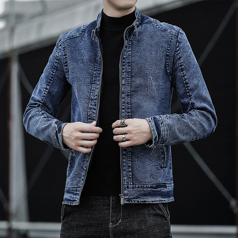 2022 Spring Autumn Mens Denim Jackets Slim Fit Mens Jeans Black Jacket Cotton Outwear Coat Fashion Streetwear Male Clothing alx