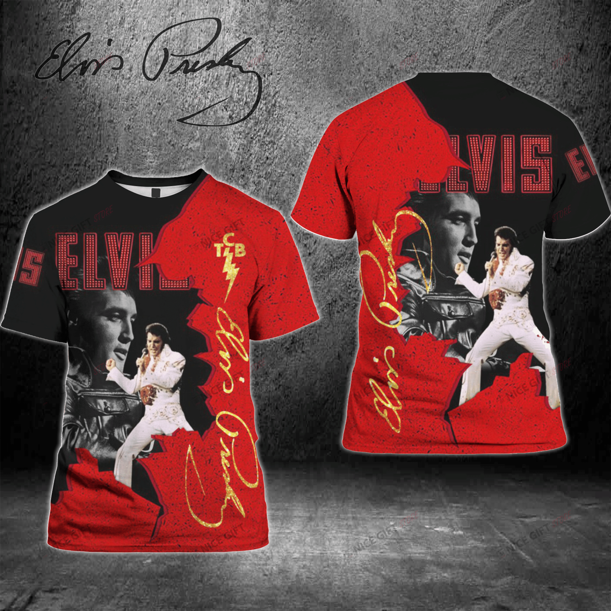 Elvis Presley 3D T-Shirt 3Ts-N7F1