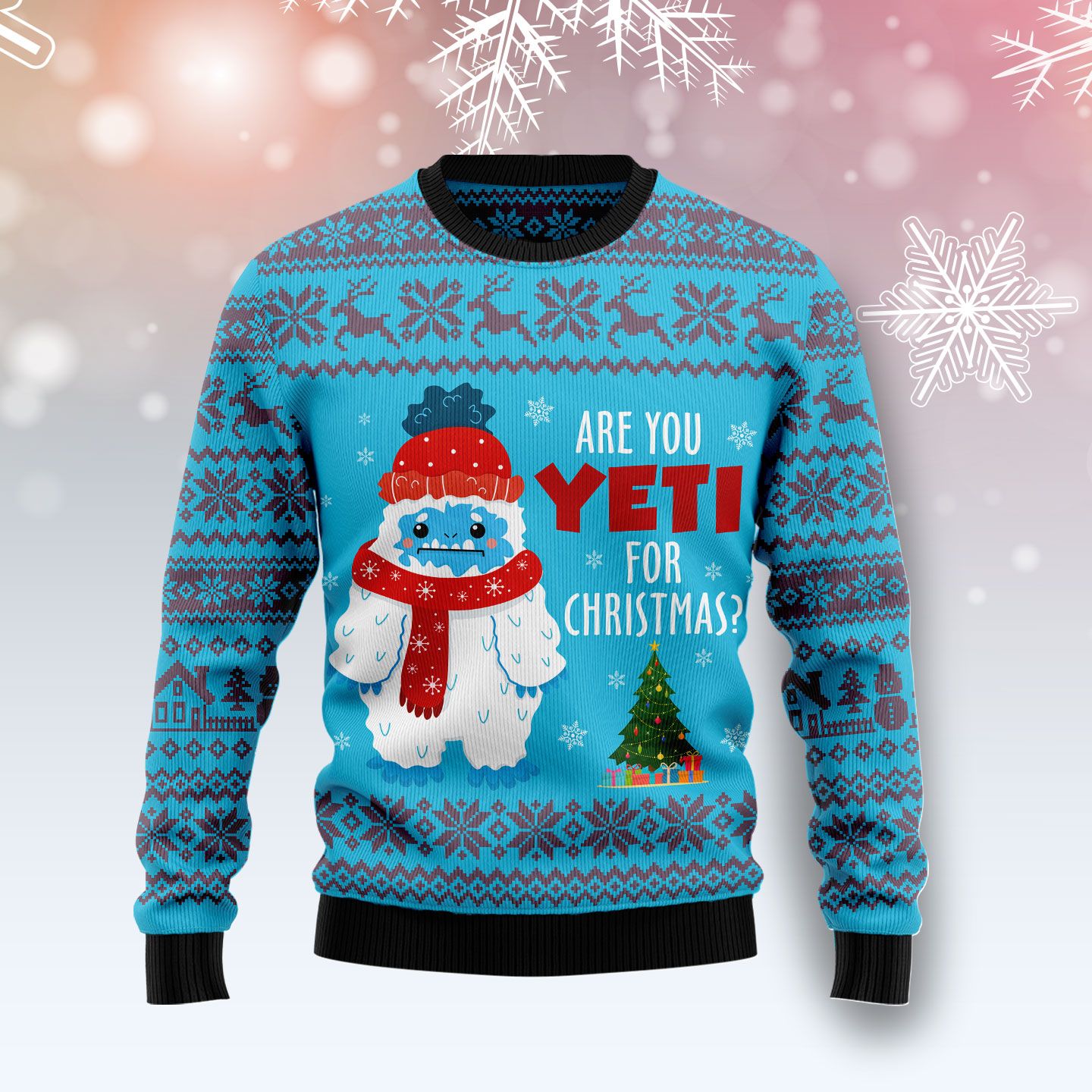 Yeti Christmas TY0312 Ugly Christmas Sweater