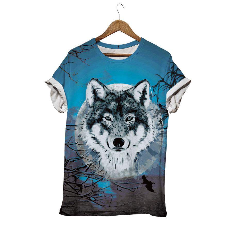 Visual Art Animal Tee Wolf T-shirt