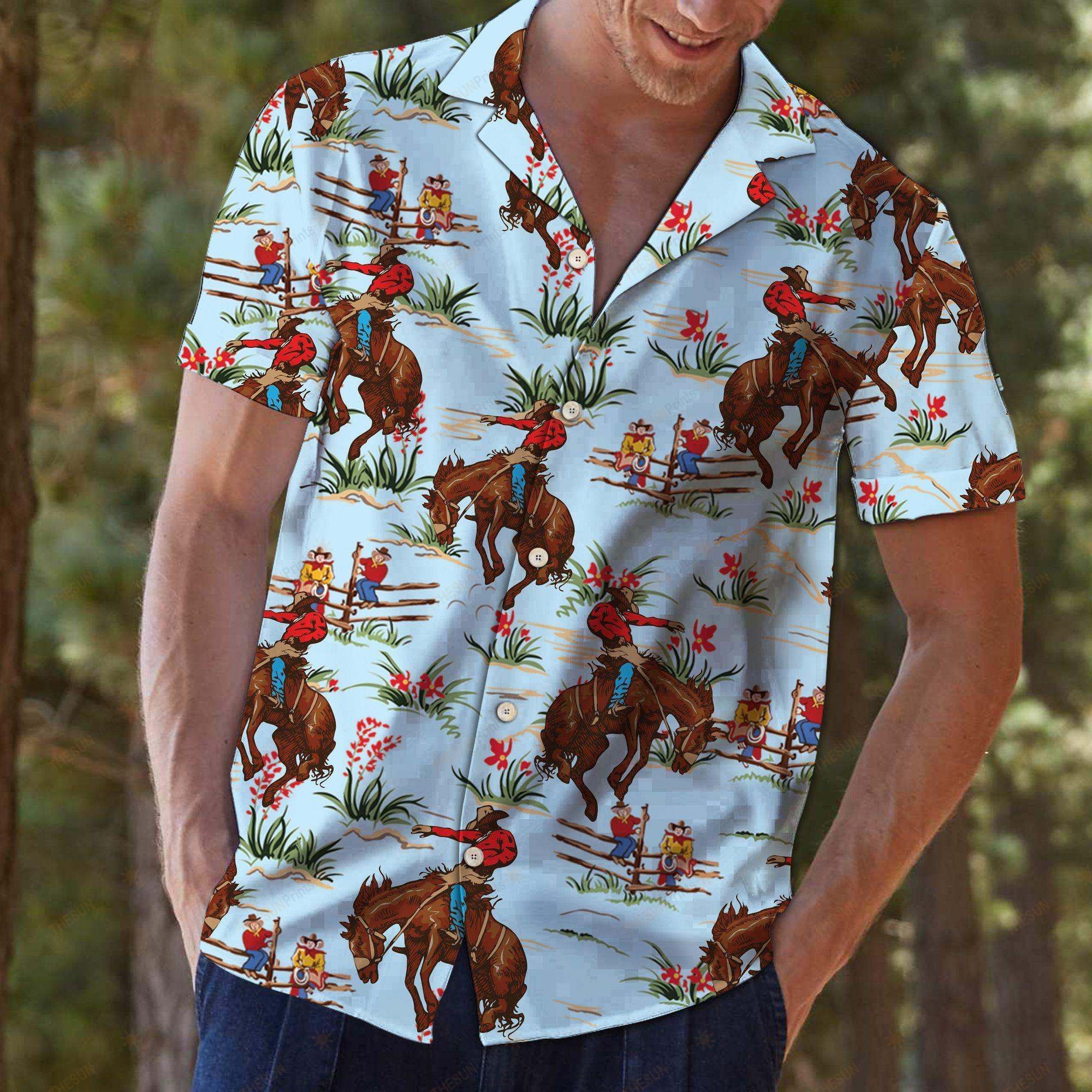 Awesome Western Cowboy Hawaiian Shirt Ha27469