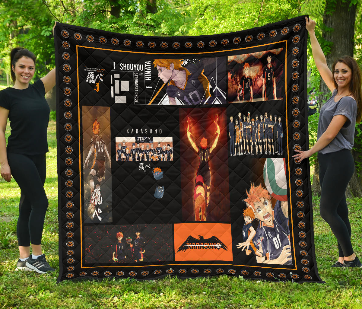 Tobio Kageyama And Shoyo Hinata Haikyuu Premium Quilt Blanket Anime Home Decor Custom For Fans Na041202