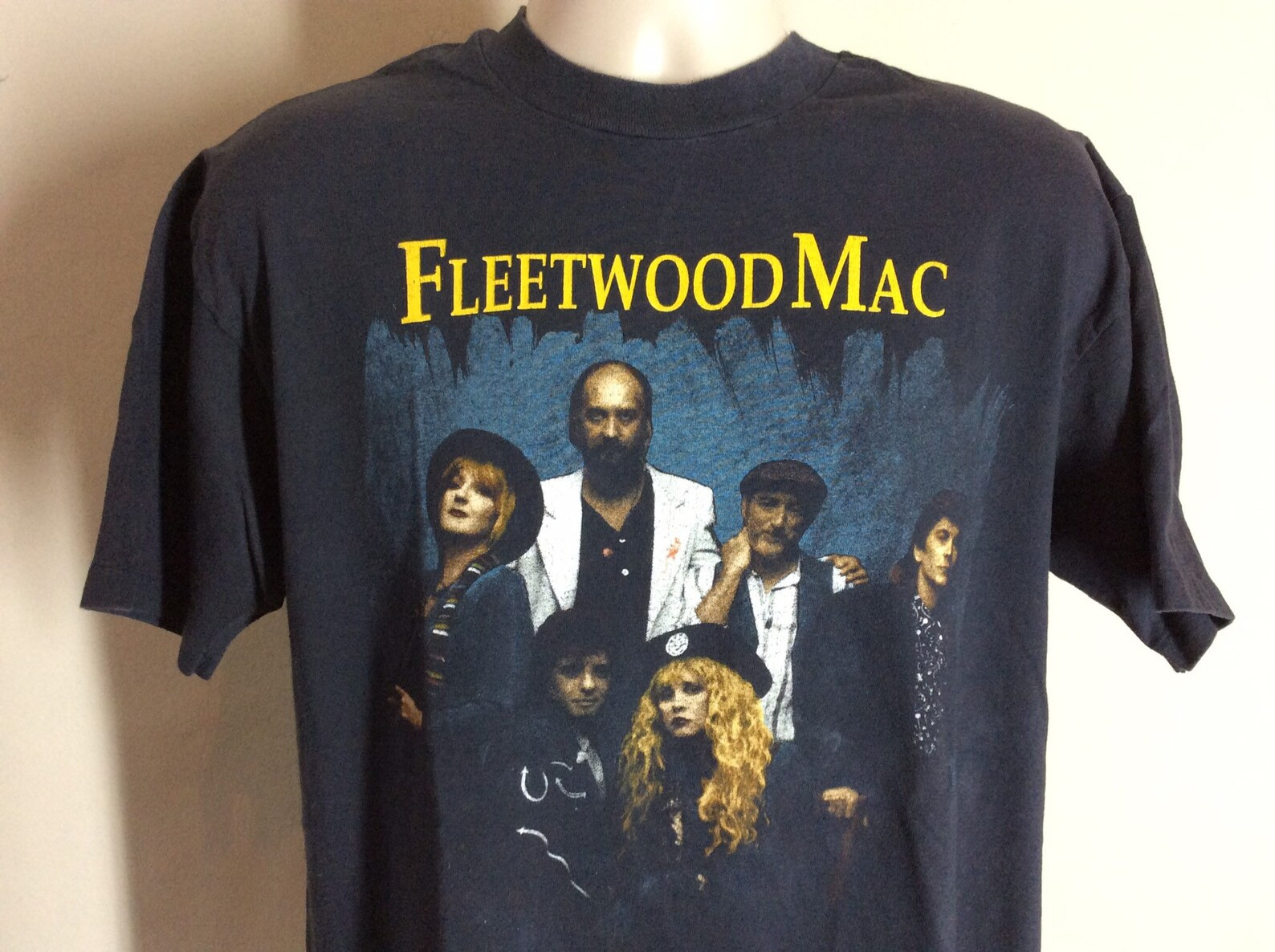 Vtg 1990 Fleetwood Mac Concert T Shirt Black L 90S Rock Band Stevie Nicks Behind The Mask