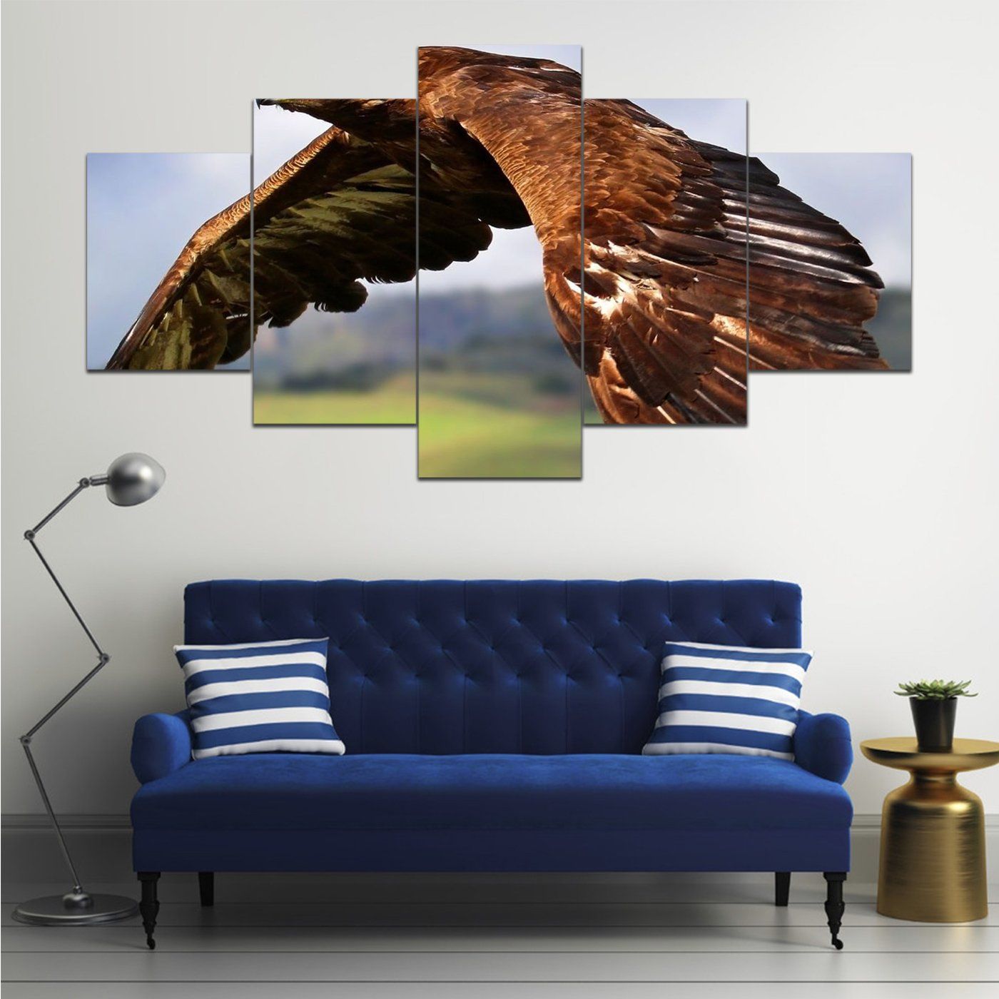 Birds Eagles Flight Wings 5 Panel Canvas Art Wall Decor Home Decor