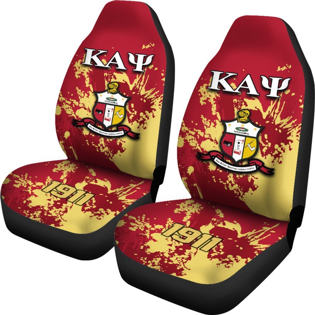 Greek Life Car Seat Cover S – Kappa Alpha Psi – Spaint Style (Set Of 2)