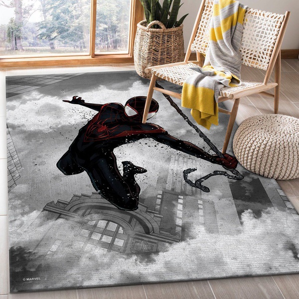 Spider Man Miles Morales Rug Living Room Rug Home US Decor