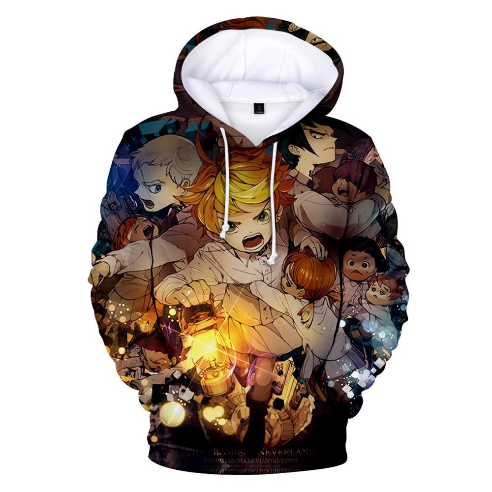 3D Print Hoodies – Anime The Promised Neverland Sweatshirts