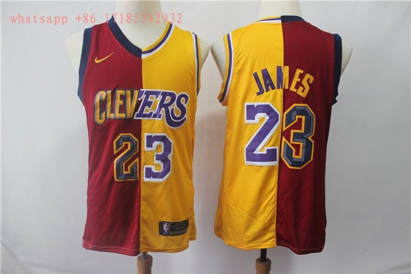 Cleveland Cavaliers Lebron James #23 2020 NBA New Arrival Gold & Red Jersey