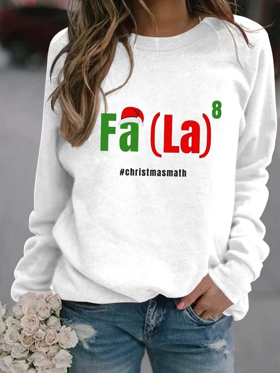 Women’S Fa (La)8 Funny Christmas Sweatshirt