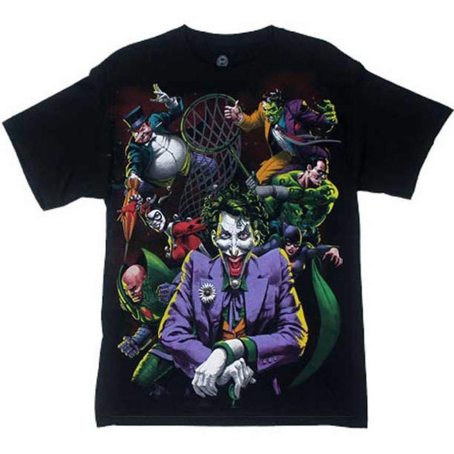 Batman Villains Joker Riddler Penguin DC Comics T-Shirt