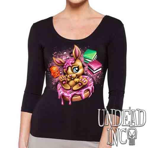 Donut Bunny – Ladies 3/4 Long Sleeve Tee