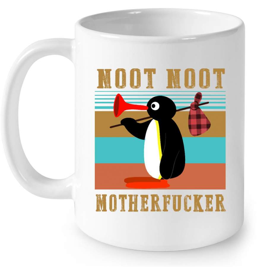 Pingu Noot Noot Motherfuckers, Classic Vintage W – Full-Wrap Coffee White Mug