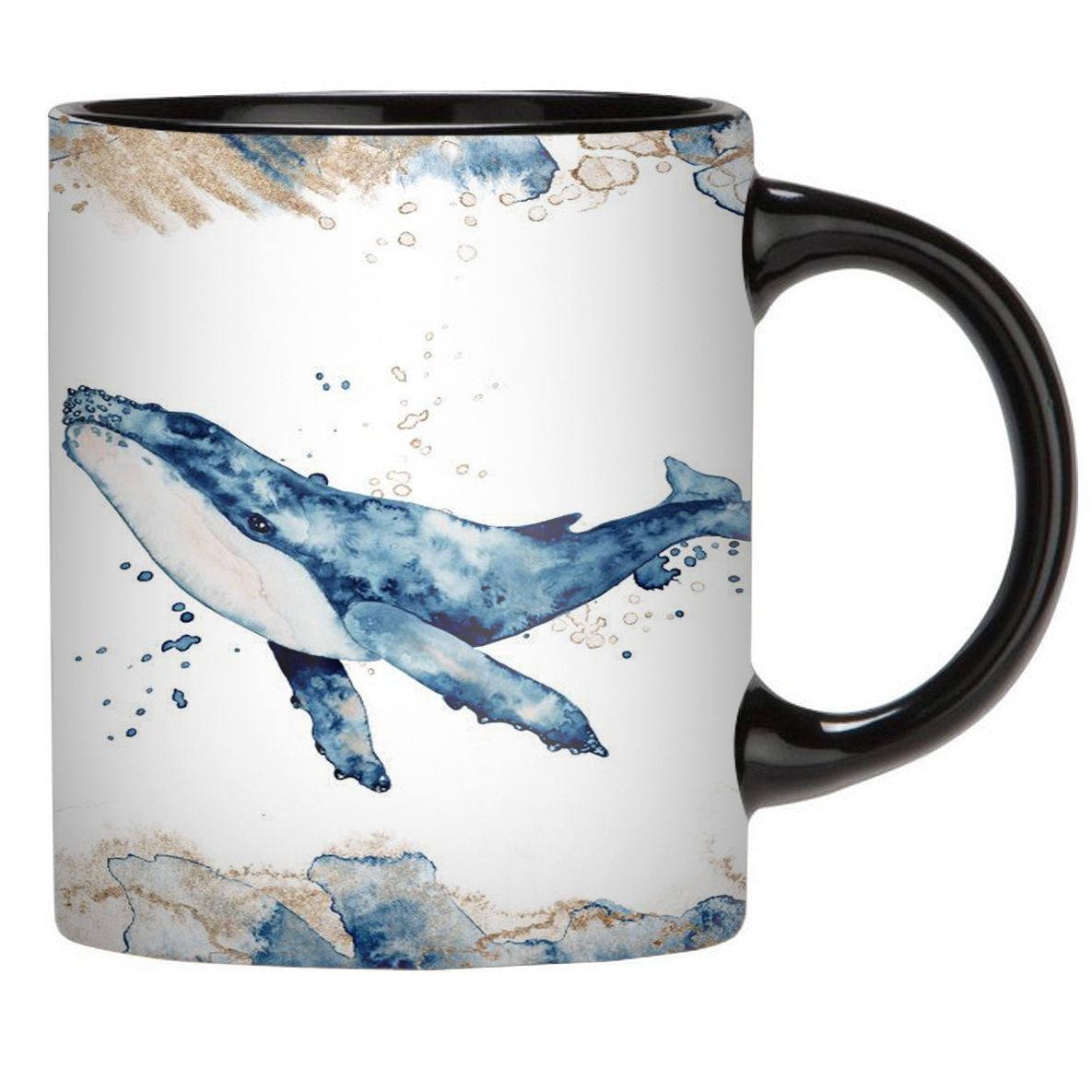 Watercolor Whale Mug QA070907