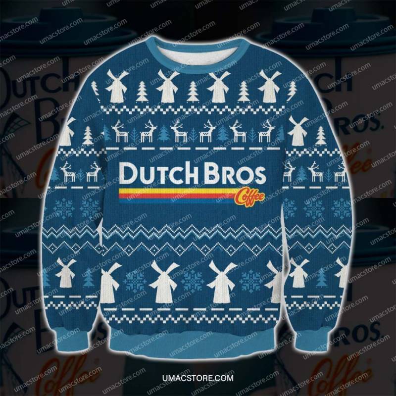 Dutch Bros 3D Print Ugly Christmas Sweatshirt T-Shirt