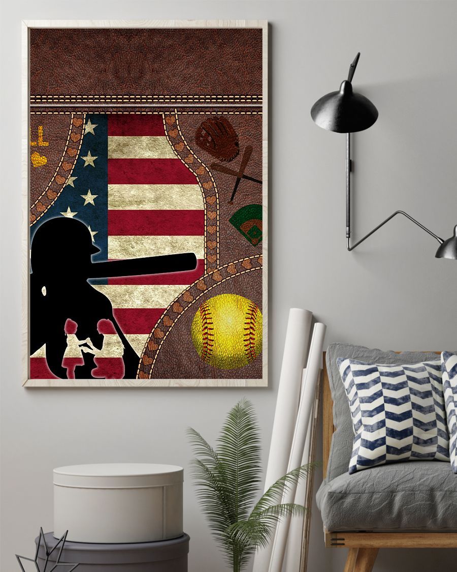 Softball Love Of Mom Gift For You Canvas And Poster | Wall Decor Visual Art | Mother’S Day Gift