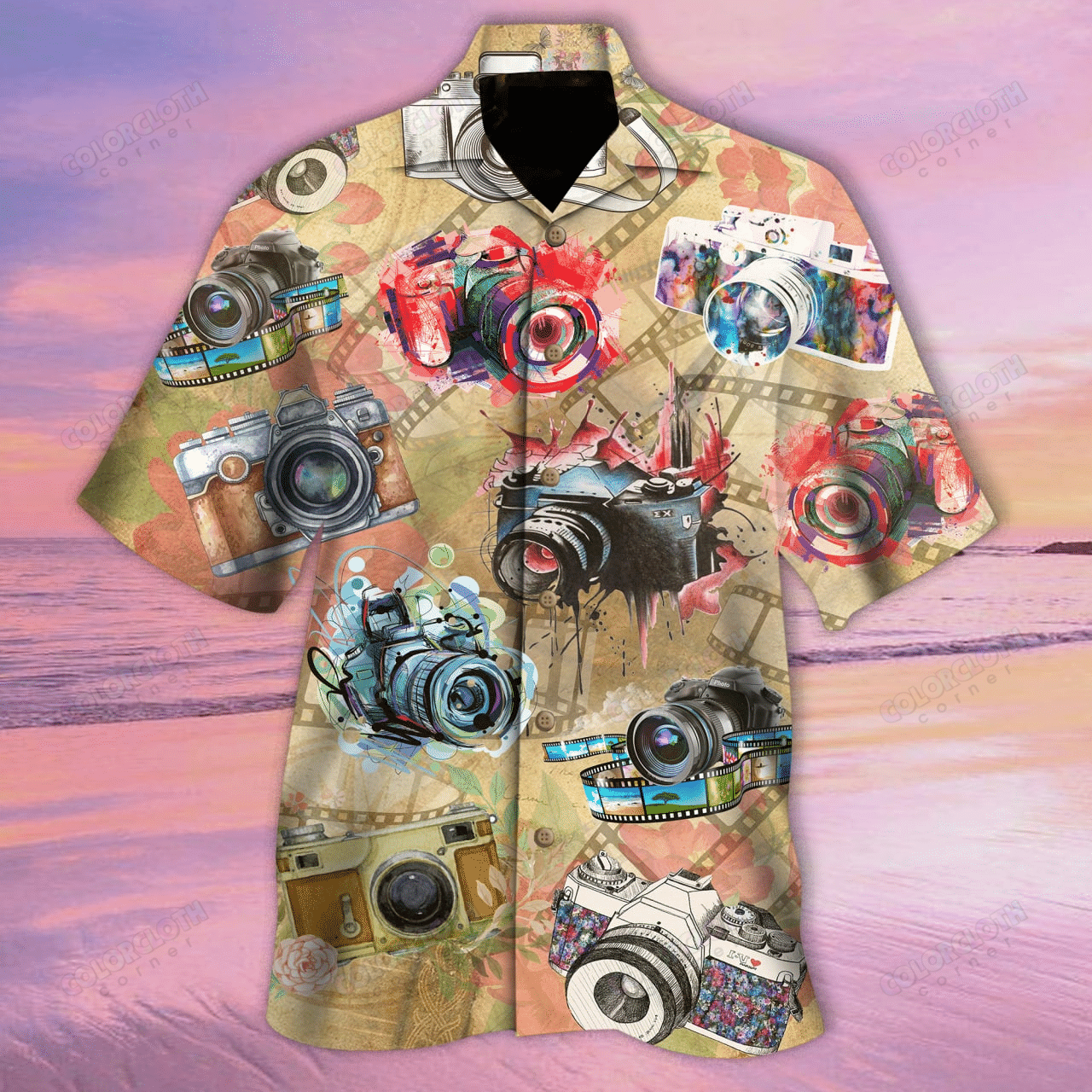 Vintage Cameras Hawaii Shirt Ha9917