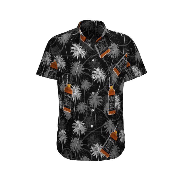 Jd Old No 7 Tennessee Whiskey All Over Print 3D Aloha Summer Beach Hawaiian Shirt – Black-Tph