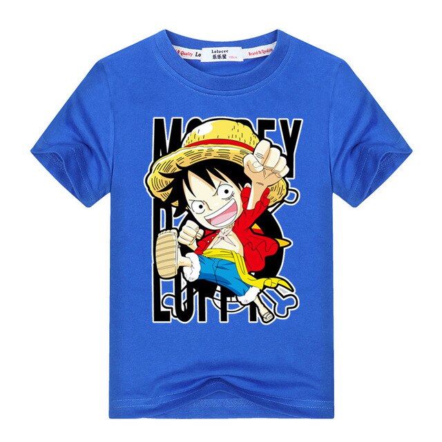 Boys One Piece Luffy Design High Quality Cotton T-shirt