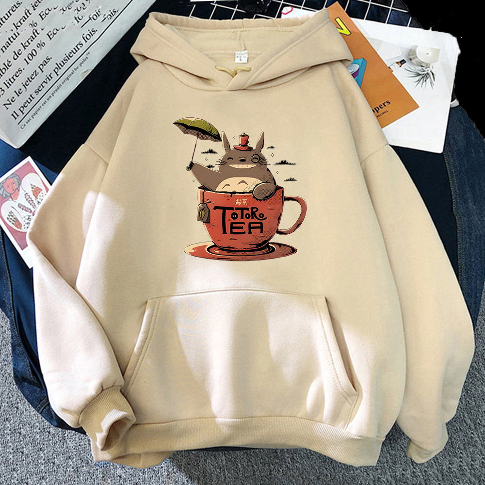 Totoro Studio Ghibli Anime Hoodie Female Cartoon Sweatshirt Ullzang Fashion Spirited Away Pullover Tops Kawaii Hoodies Sudaderas alx