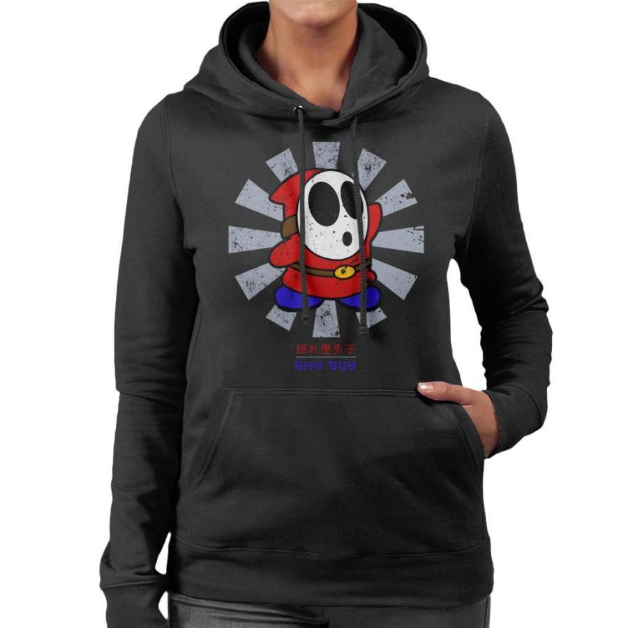 Shy Guy Retro Japanese Mario Women’s Hooded Sweatshirt