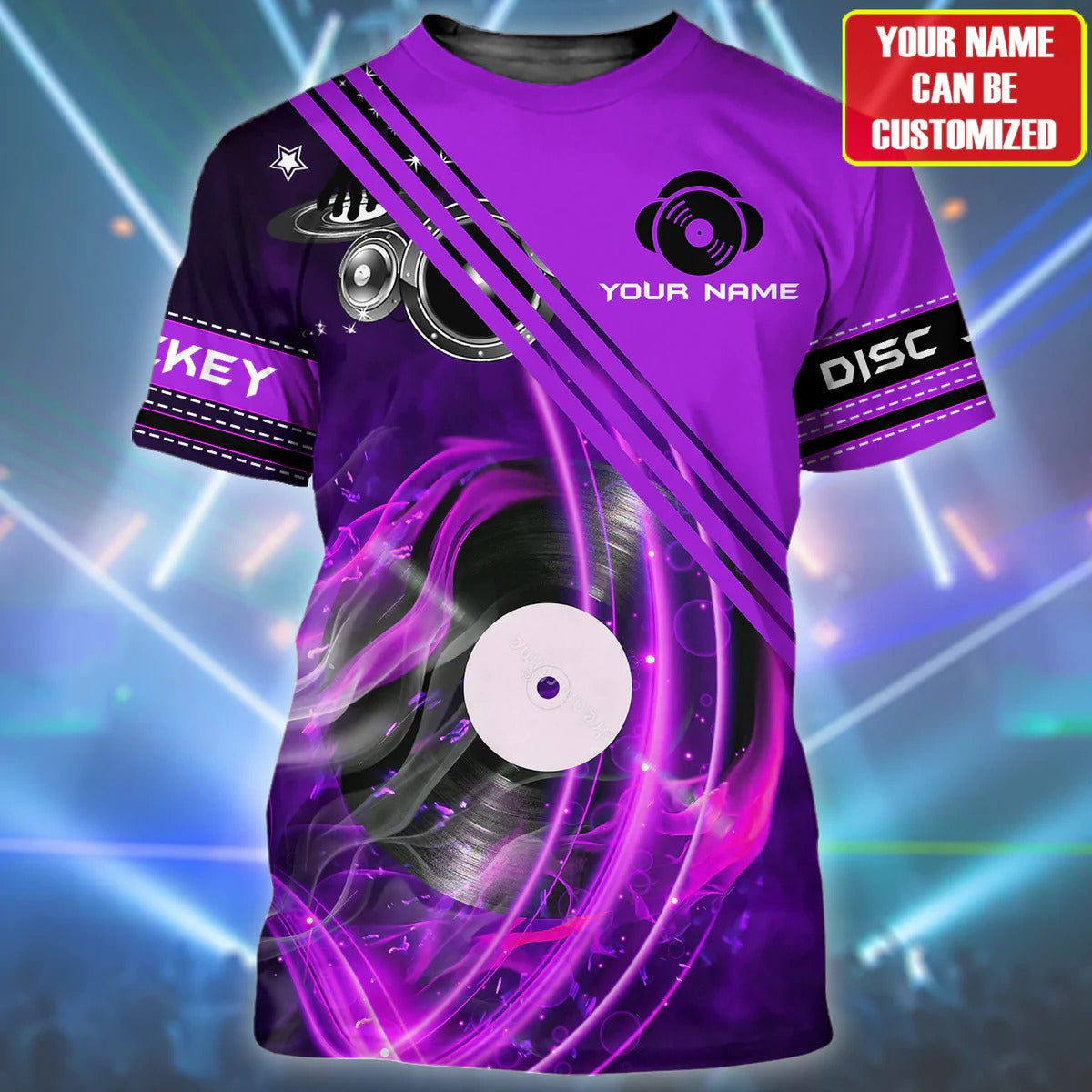 Personalized Colorful 3D Dj Shirt, Disc Jockey Gift, Edm Dj Club Uniform