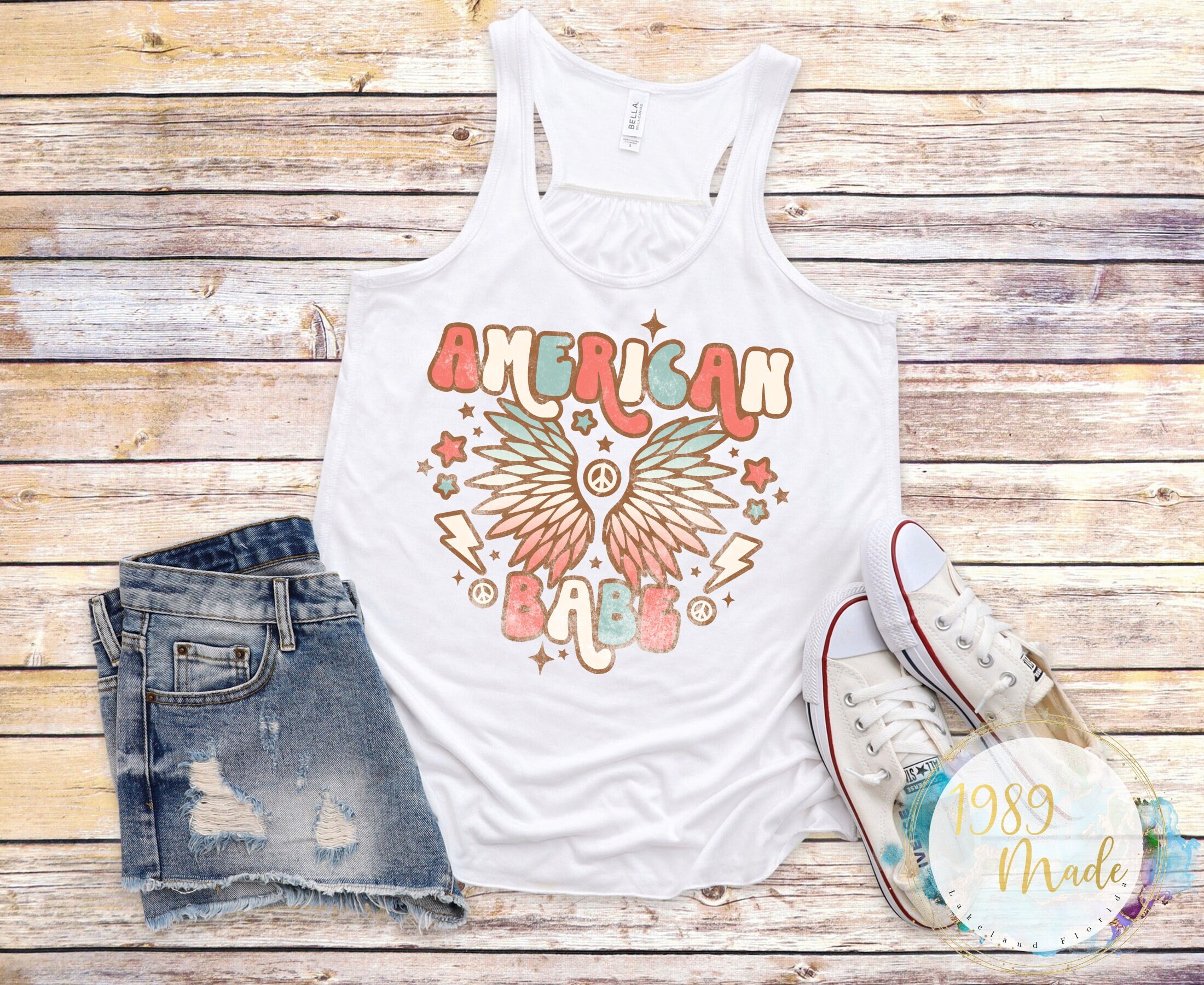 American Babe Retro Graphic Tank