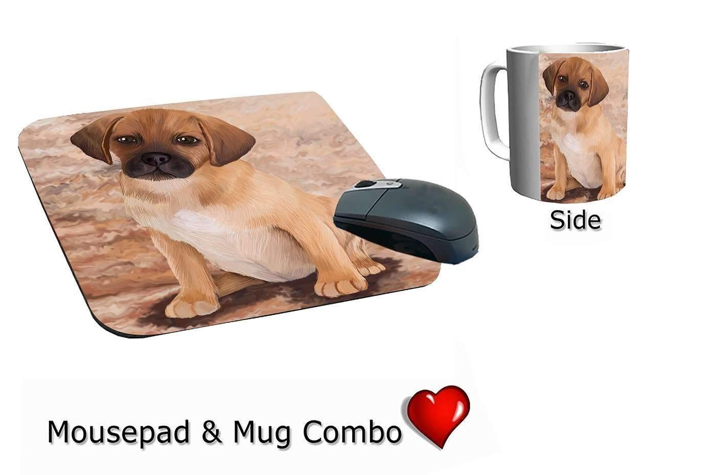 Puggle Puppy Dog Mug & Mousepad Combo Gift Set