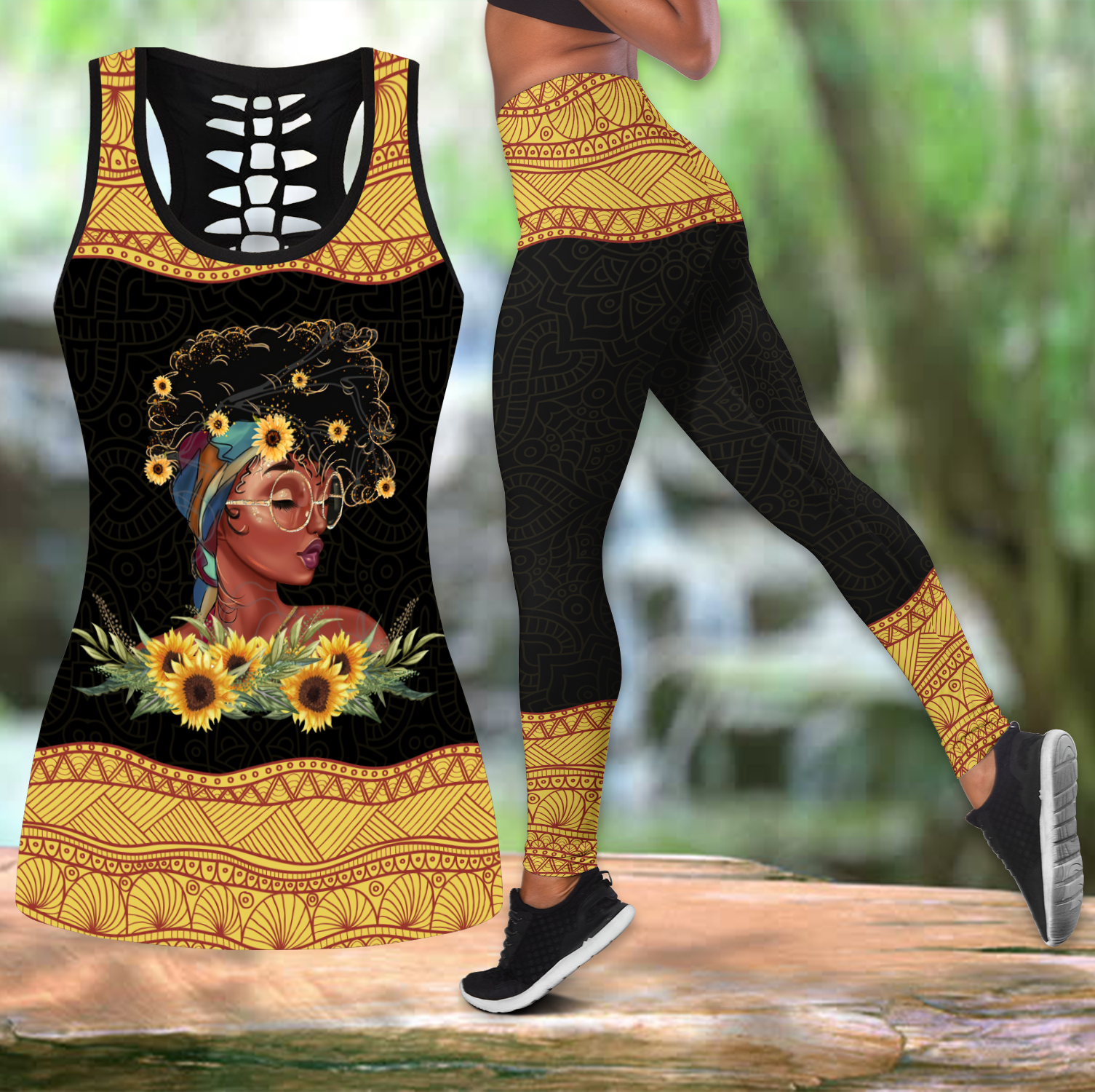 Afircan Culture Black Girl Combo Legging + Tank Top Sn16072103