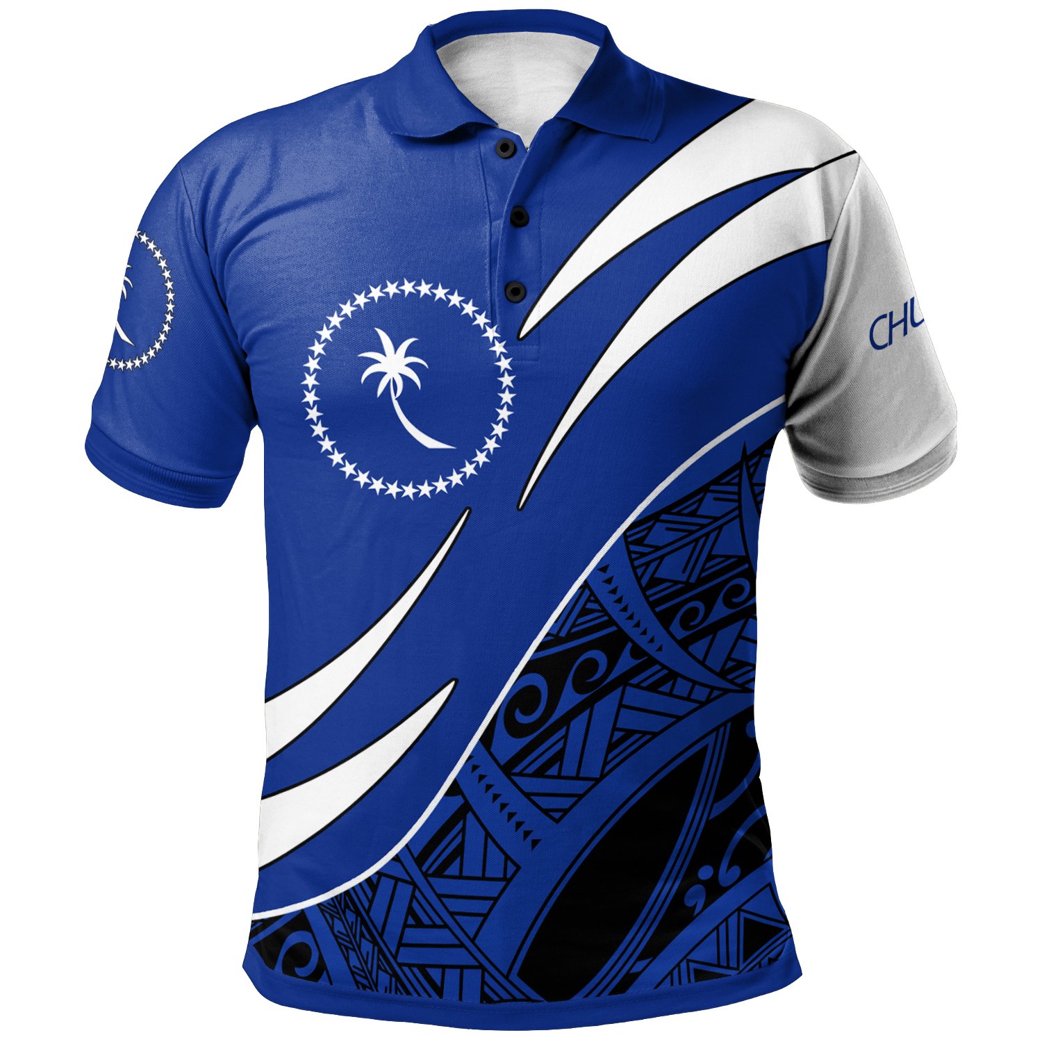 Chuuk Polo Shirt – Custom Personalised Symmetrical Lines – BN27