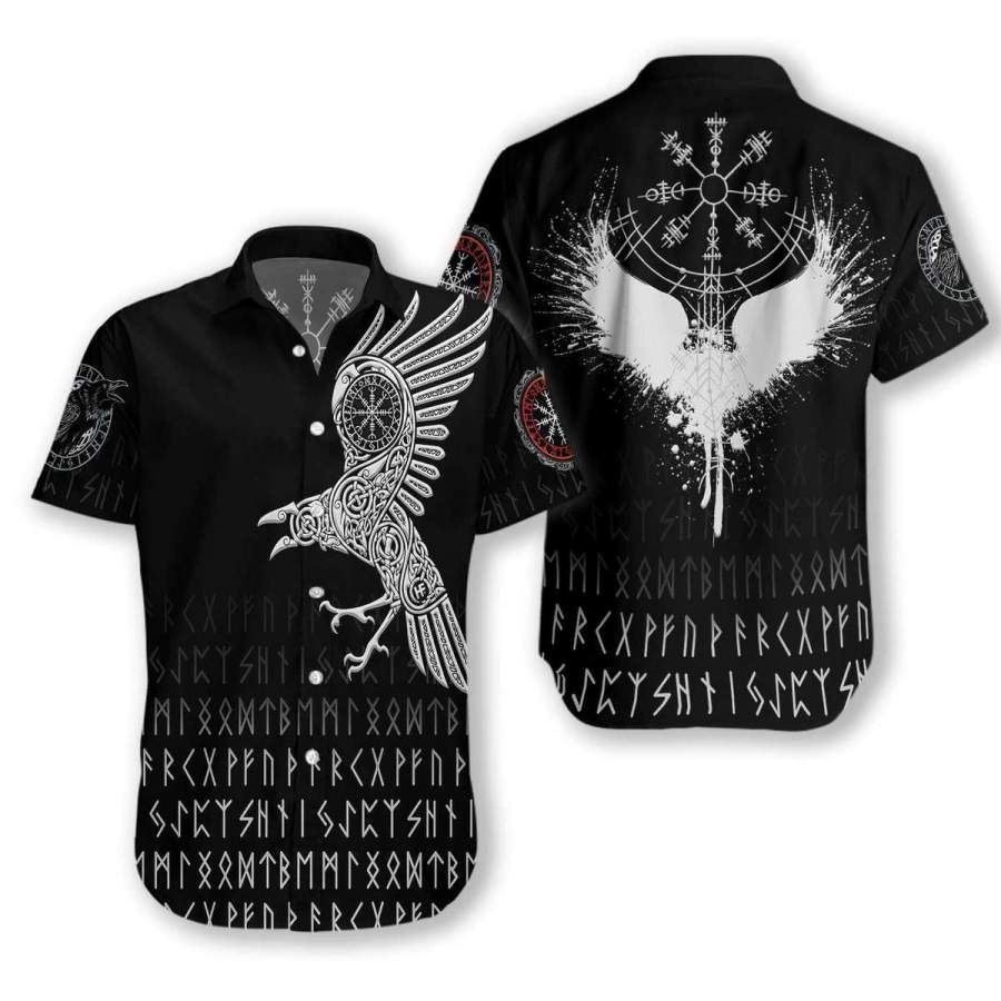 Viking The Raven Of Odin Hawaii Aloha Shirts Ha19284