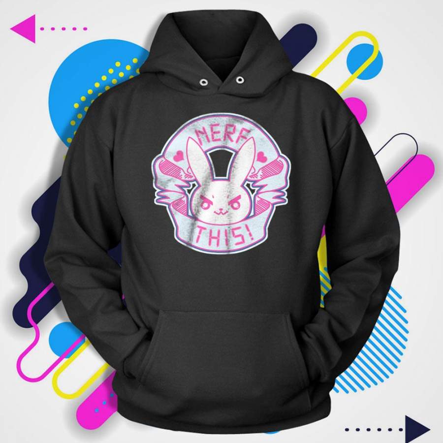 Nerf This Overwatch Bunny Gif Men’S Hoodie