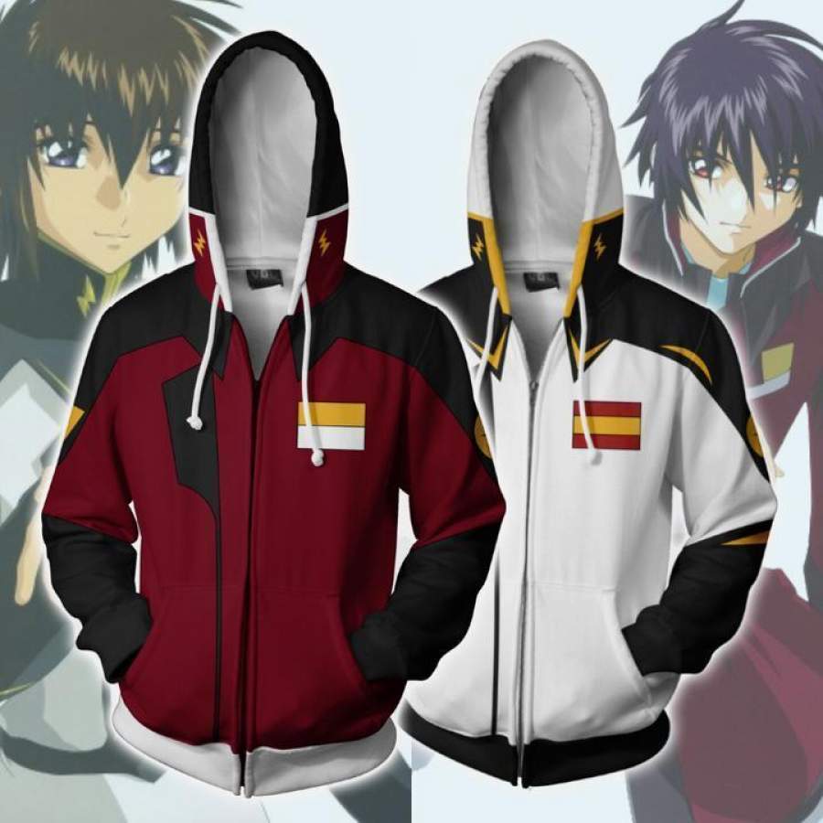 19 Mobile Suit Gundam Hoodies Zaft Uniform Zip Up Hoodie