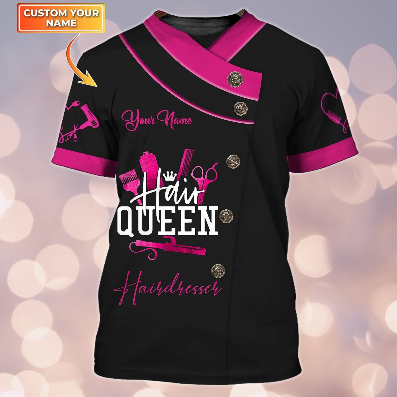 Custom 3D All Over Print Hair Queen Hairdresser Shirt