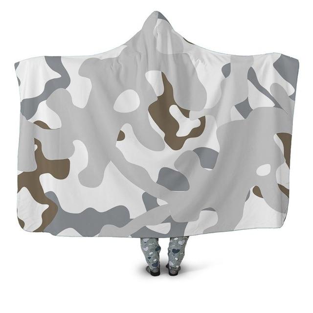 White Camo Blanket Hoodie