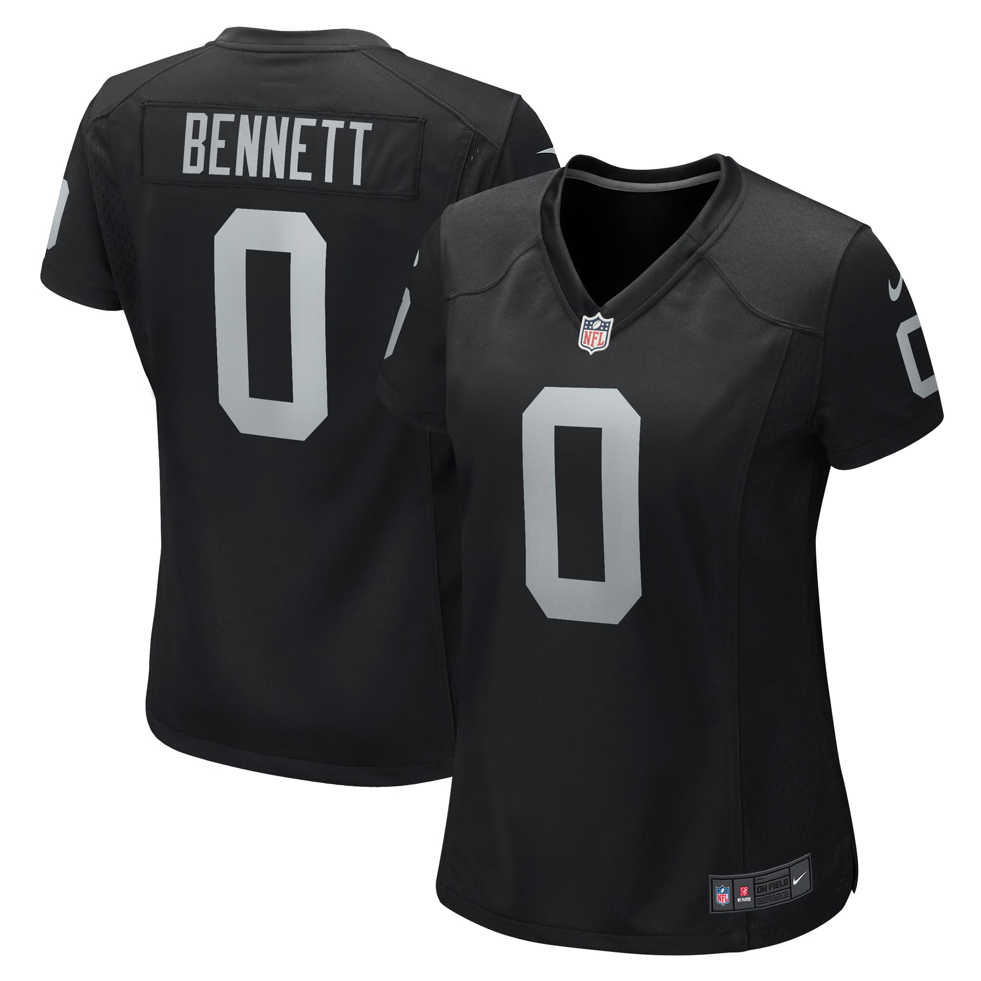 Women’s Las Vegas Raiders Jakorian Bennett  Black Team Game Jersey