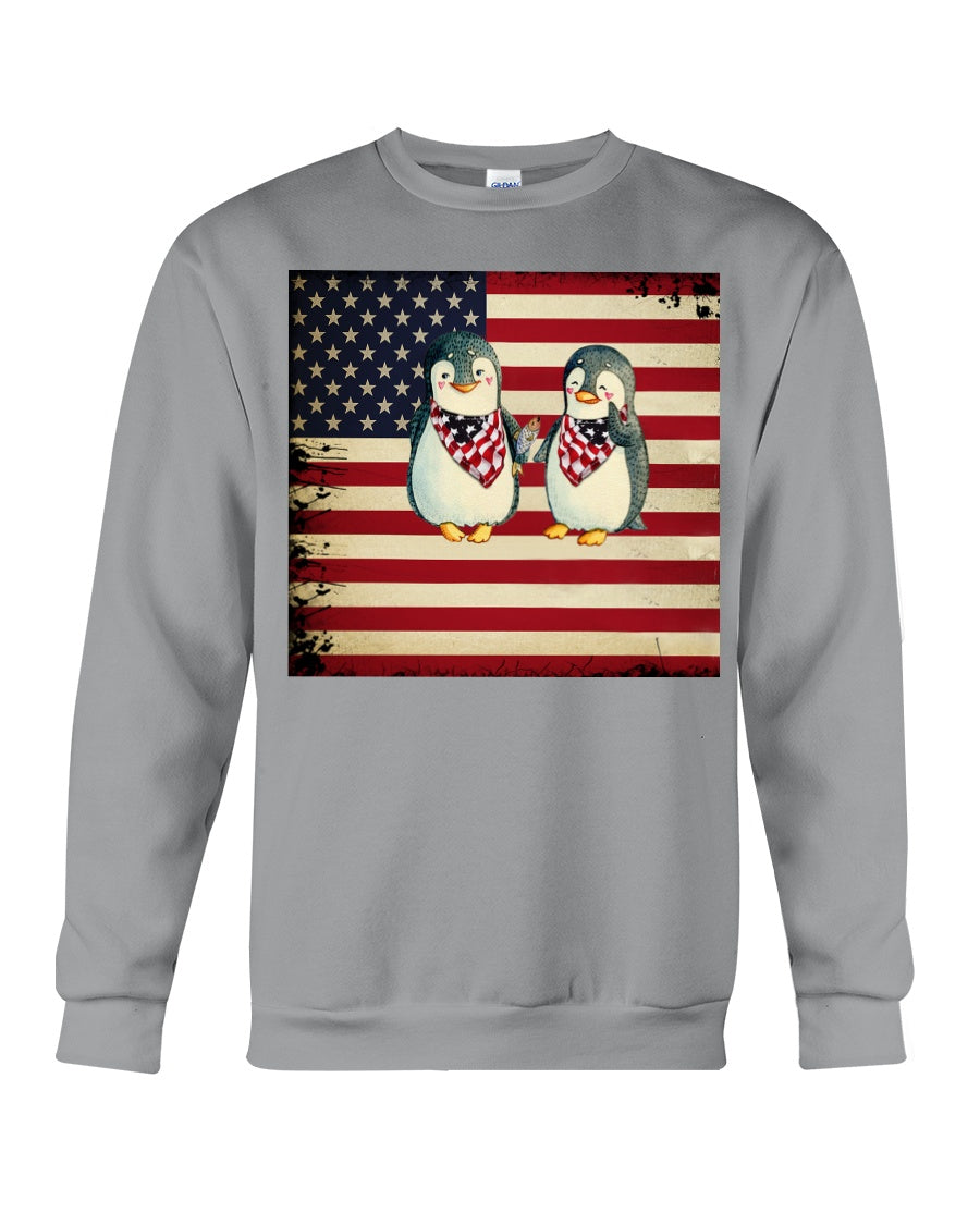 Lovely Phone Case With America Flag Gift For Penguin Lovers Sweatshirt