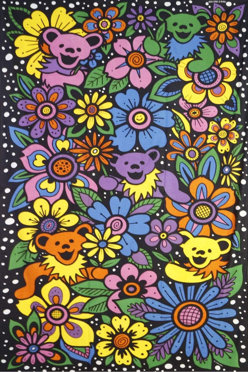 3D – Grateful Dead Flower Bears – Tapestry