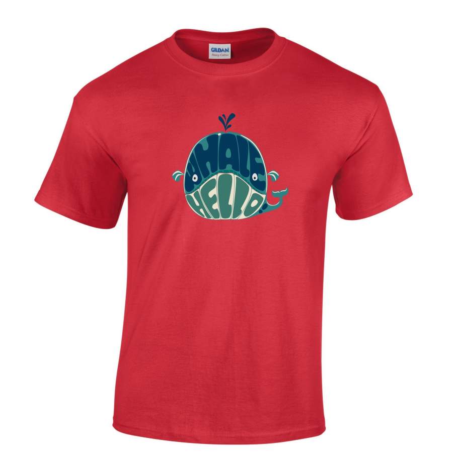 Novelty T Shirt Whale Hello Sea Life Pun