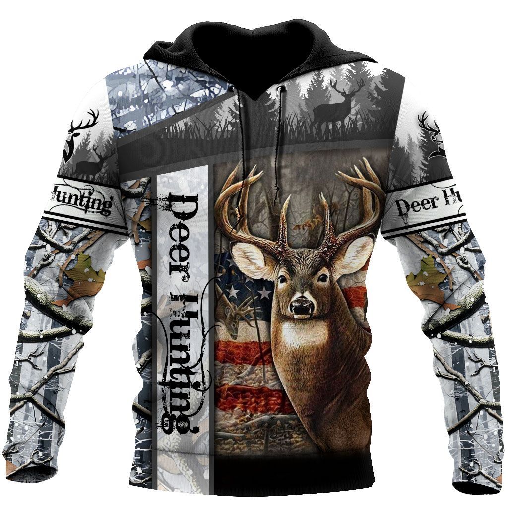 TDT302009A21VB DEER HUNTER WHITE CAMO HOODIE BT