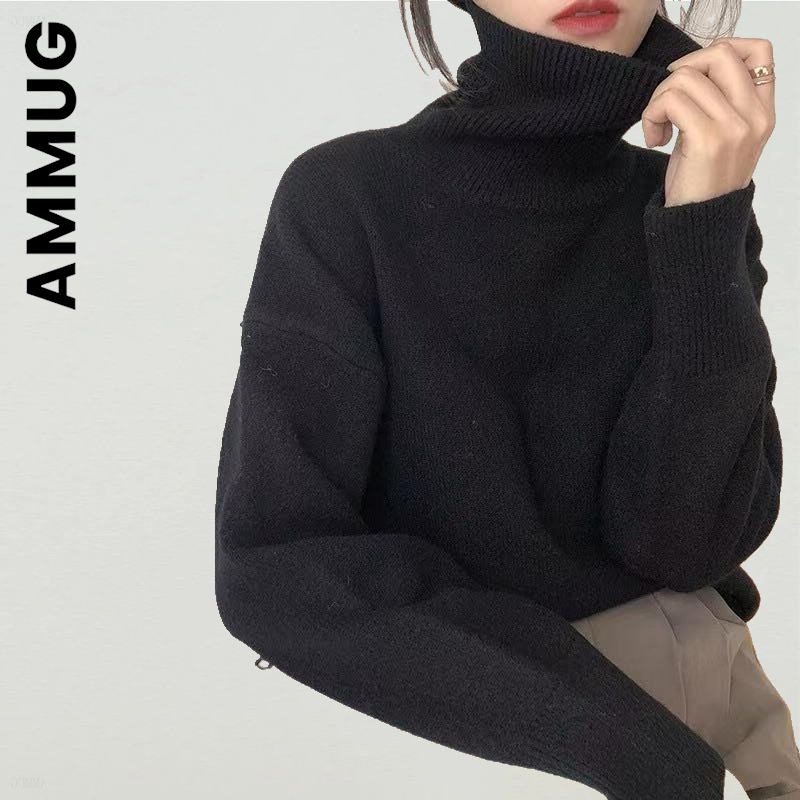 Ammug New Women Sweater Knitted Elegant Slim Sexy Women’s Sweaters 2022 Sweet Warm Women’s Sweater Vintage Jumper Knitwear alx