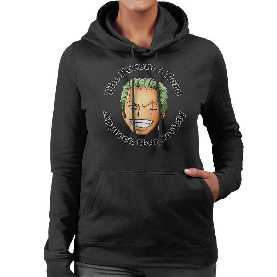 The Roronoa Zoro Appreciation Society One Piece Women’s Hooded Sweatshirt