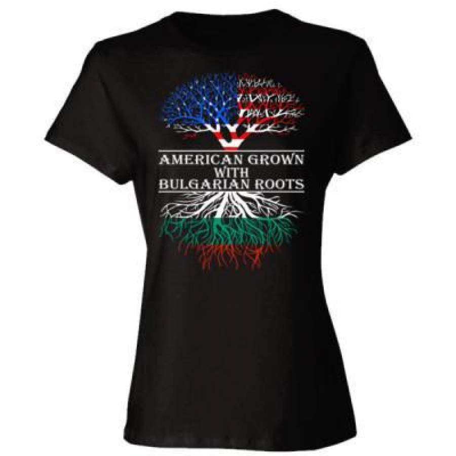 AGR American Grown With Bulgarian Roots – Ladies’ Cotton T-Shirt